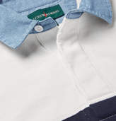 Thumbnail for your product : J.Crew Chambray-trimmed Striped Cotton-jersey Rugby Shirt - White