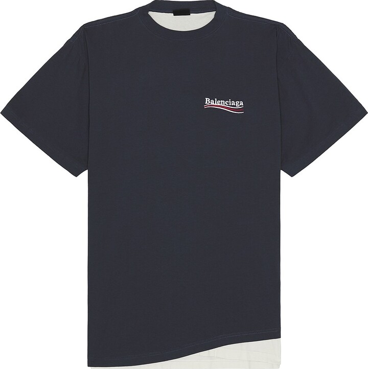 Balenciaga Double Tee in Blue