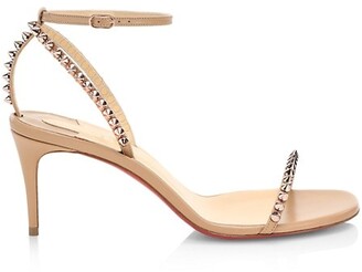 so me spike red sole sandals nude