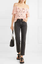 Thumbnail for your product : McQ Cold-shoulder Printed Crepe De Chine Top