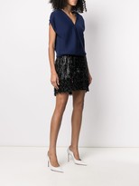 Thumbnail for your product : Balenciaga Pre-Owned Crossed Front Tinsel Skirt Dress
