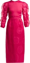 Thumbnail for your product : Carolina Herrera Polka-dot Fil-coupé Silk-blend Dress