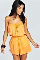Thumbnail for your product : boohoo Danika Frill Bandeau Playsuit