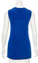 Thumbnail for your product : Vince Silk-Paneled Sleeveless Top