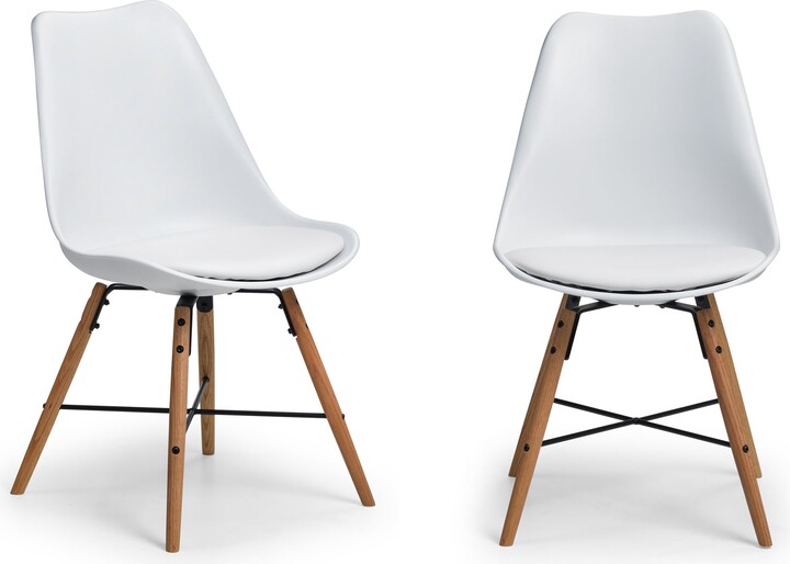Dunelm Kari Set of 2 Dining Chairs, Faux Leather White ShopStyle