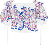 Thumbnail for your product : Prabal Gurung Off-the-shoulder Printed Cotton-blend Top