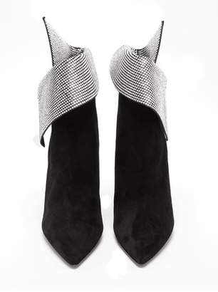 Aquazzura Night Fever 105 Crystal Embellished Ankle Boots - Womens - Black