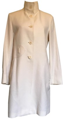 Jil Sander White Cotton Trench Coat for Women