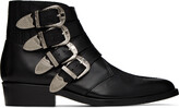 Thumbnail for your product : Toga Virilis Black Embellished Buckle Cowboy Boots