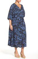 Thumbnail for your product : Melissa McCarthy Plus Size Women's Print Flutter Sleeve Maxi Dress