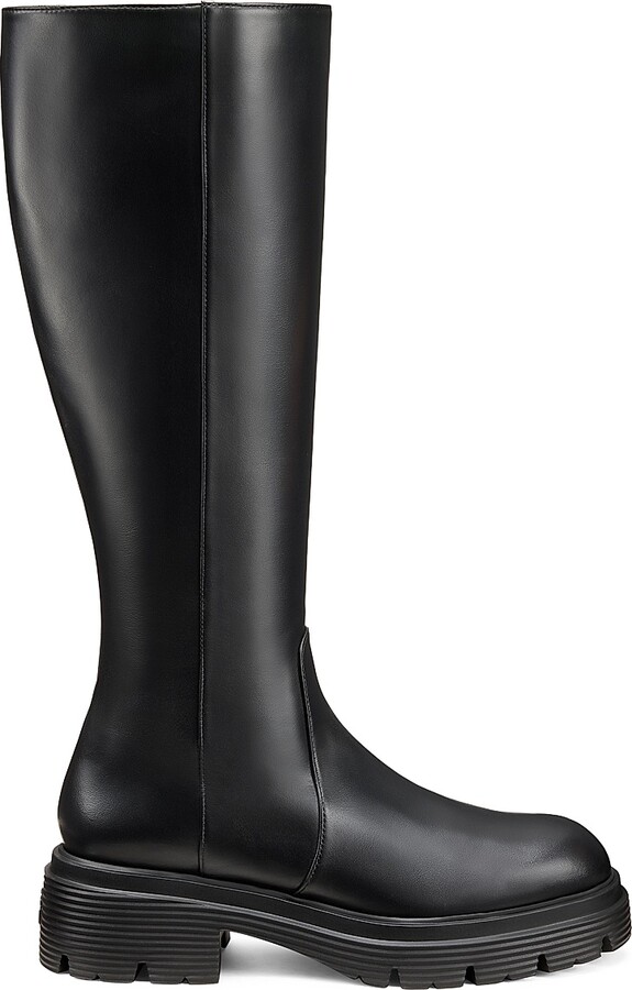 Women's Hudson Lite 40MM Leather Knee-High Boots - Black - Size 10