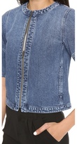 Thumbnail for your product : Alice + Olivia Palm Cropped Box Denim Jacket