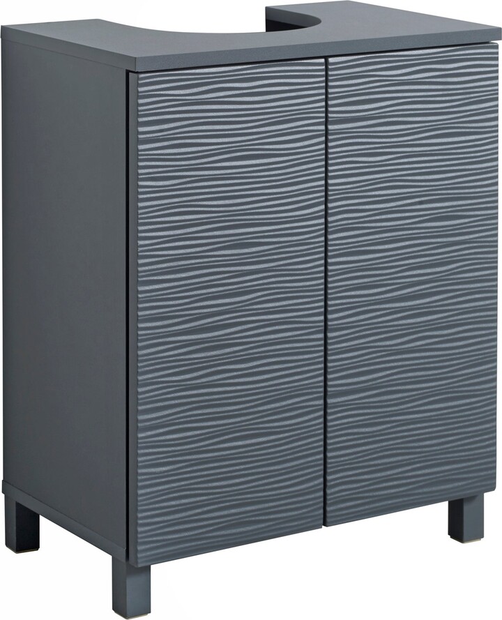 Dunelm Grey Wave Under Sink Unit Grey ShopStyle Bath Accessories