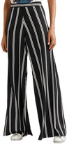 Thumbnail for your product : Alice + Olivia Athena Striped Georgette Wide-leg Pants