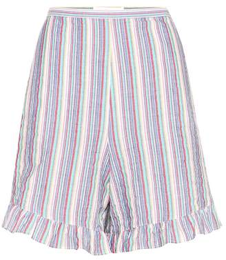 See By Chloã© Striped cotton shorts