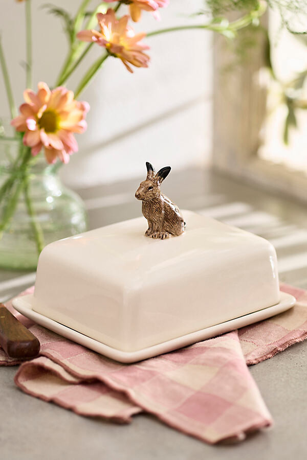 Quail Ceramics Hare Butter Dish at Terrain