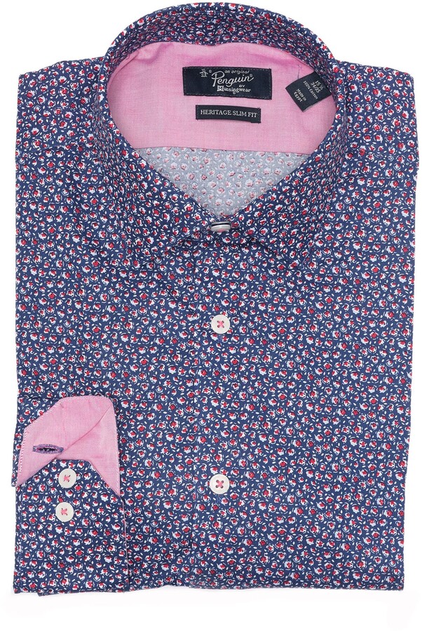 ORIGINAL PENGUIN Herren Slim Fit Spread Collar Fashion Dress Shirt Smokinghemd