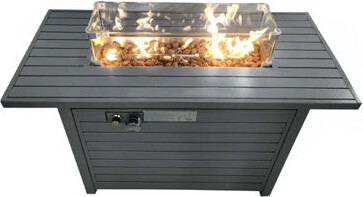 Latitude Run Propane Outdoor Fire Pit Table With Lid