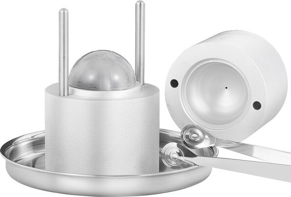 VEVOR Ice Ball Press, 2.4" Ice Ball Maker, Aircraft Al Alloy Ice Ball Press Kit for 60mm Ice Sphere, Ice Press with Tong and Drip Tray, for Whiskey