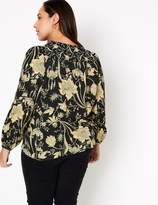 Thumbnail for your product : Marks and Spencer Floral Print Bib Detail Blouse