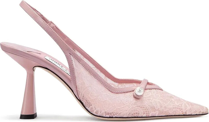 Jimmy Choo Amita lace slingback pumps