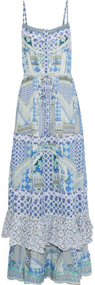 Camilla Crochet-trimmed Woven Maxi Dress