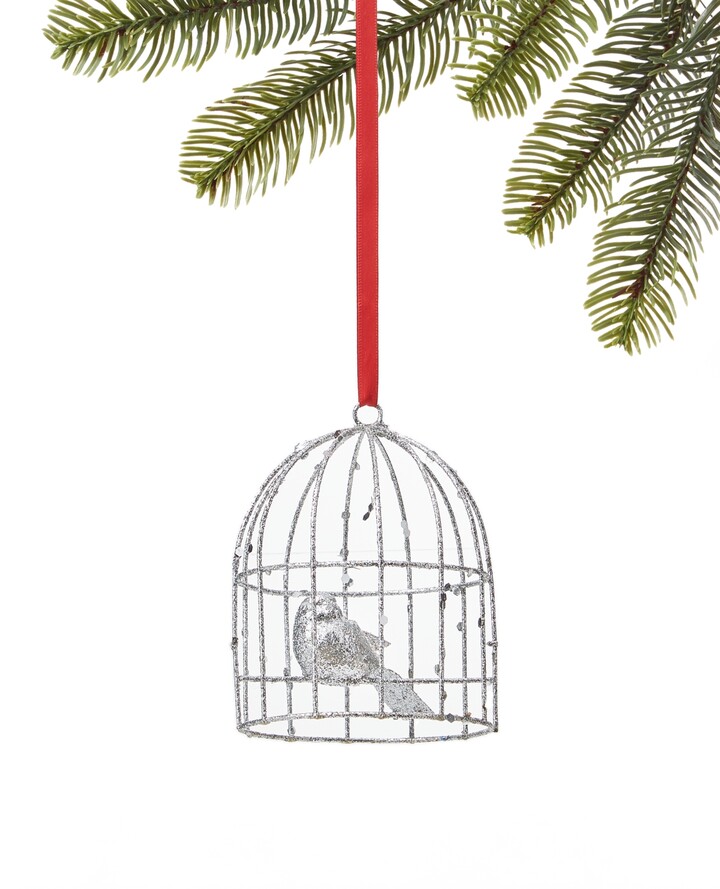 Holiday Lane Royal Holiday Wire Birdcage Ornament, Created for Macy's
