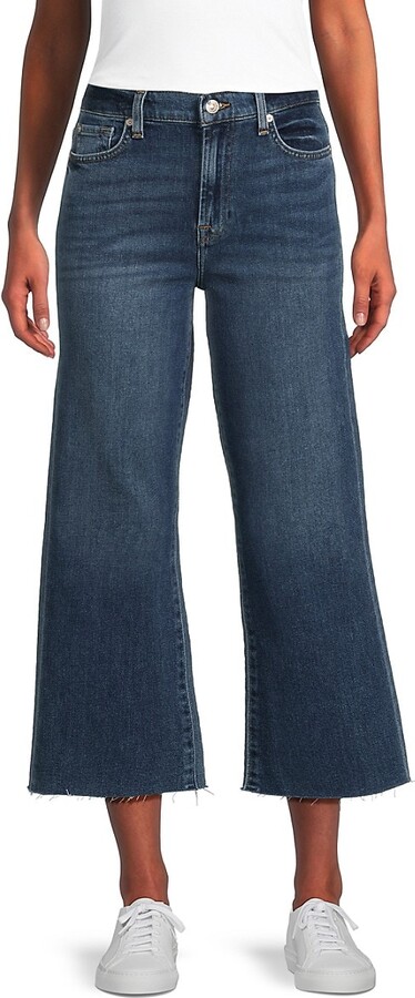 7 For All Mankind Alexa Whiskered Cropped Jeans