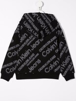 Thumbnail for your product : Calvin Klein Kids Logo-Print Cotton Hoodie