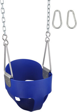 Swing Set Stuff Highback Full Bucket Swing Seat with Chains and Hooks