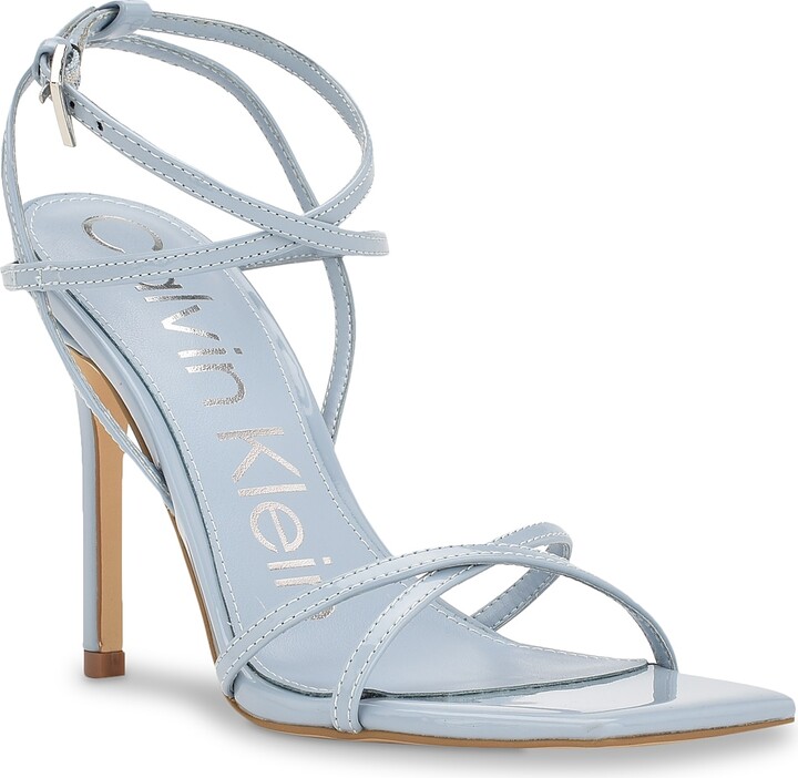Calvin Klein Heeled Women's Blue Sandals | ShopStyle