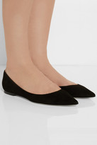 Thumbnail for your product : Jimmy Choo Alina suede point-toe flats