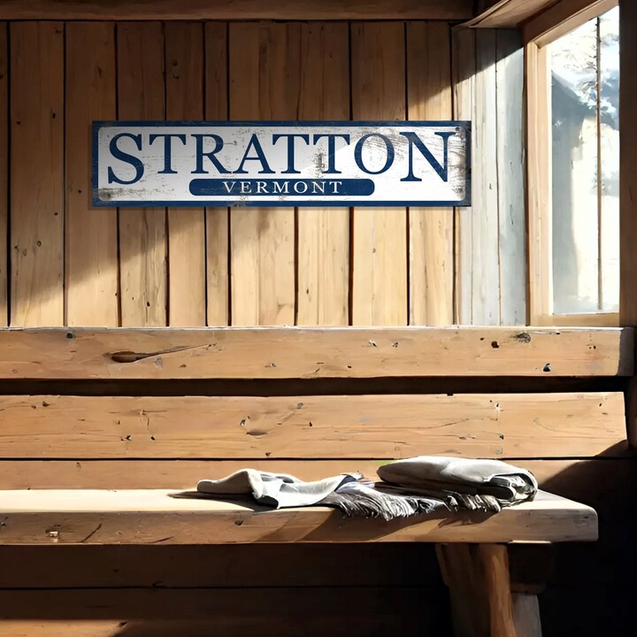 Etsy Custom Ski Resort Sign | Personalized Wooden Stratton For Lodge & Mountain Cabin Decor