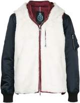 Thumbnail for your product : GUILD PRIME contrast hooded padded jacket