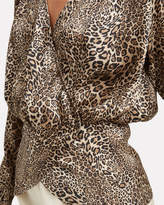 Thumbnail for your product : Ronny Kobo Crosella Leopard Crossover Blouse