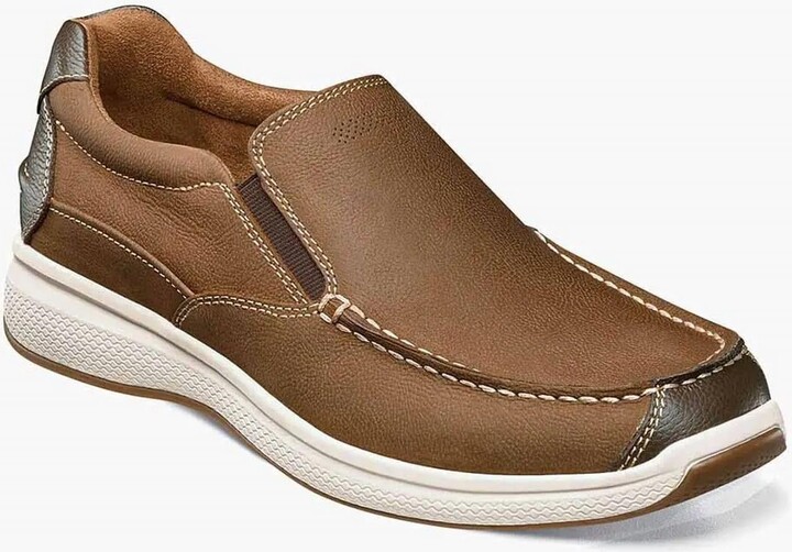 Men's Great Lakes Moc Toe Slip On - Extra Wide Width In Stone