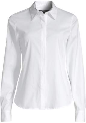 Lafayette 148 New York Phaedra Button-Front Blouse
