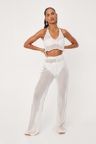 Thumbnail for your product : Nasty Gal Womens Crochet Wide Leg Beach Cover Up Pants