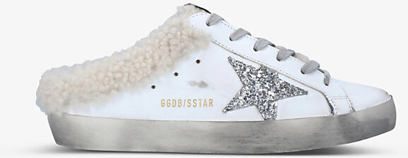 Golden Goose Womens White/Oth Superstar Sabot 10224 Leather and Shearling Trainers Eur 42/ 9 Uk Women