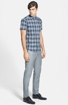 Thumbnail for your product : Theory 'Zack PS.S.Natuna' Modern Fit Short Sleeve Plaid Sport Shirt