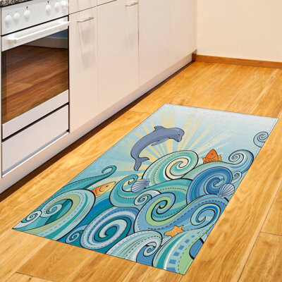 East Urban Home Cartoon High Density Long Fiber Poly Threads Decorative Area Rug Carpet