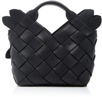 Loewe Mini Woven Buckle Leather Basket Bag
