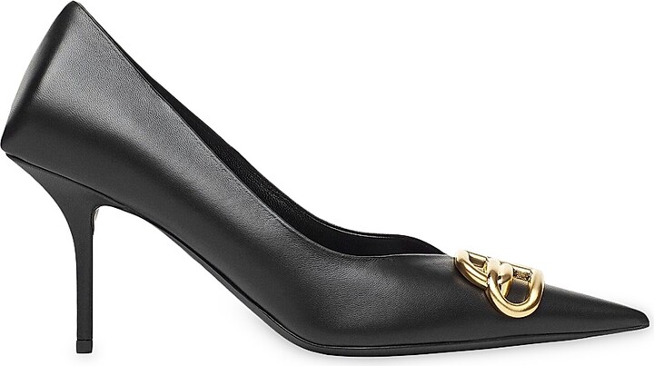 Balenciaga Women's Square Knife 80MM Pumps - Black - Size 5