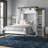Thumbnail for your product : Brayden Studio Ailed Queen Murphy Bed with Narrow Shelving Unit (85W)