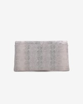 Thumbnail for your product : Express Urban Expressions Emilia Snakeskin Print Foldover Clutch