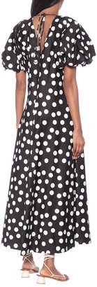 Lee Mathews Cherry polka-dot cotton maxi dress