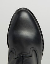 Thumbnail for your product : New Look Leather Zip Back Ankle Boot With Block Heel