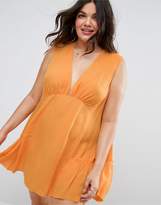 Thumbnail for your product : ASOS Curve DESIGN CURVE Beach Dress With Raw Edge Detail