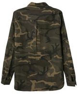 Thumbnail for your product : Romwe Asymmetric Embroidered Pocketed Camouflage Coat