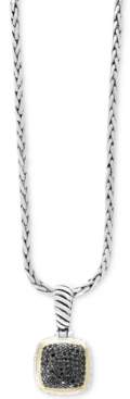Effy Balissima by Diamond Pave Cluster Pendant Necklace (1/2 ct. t.w.) in Sterling Silver & 18k Gold
